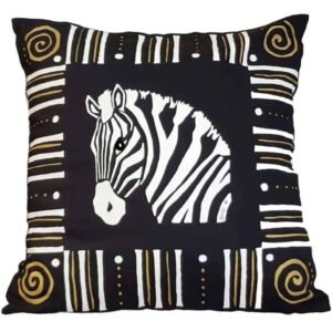 Black Zebra Cushion Cover