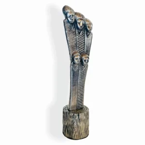 Aluminium African family sculpture