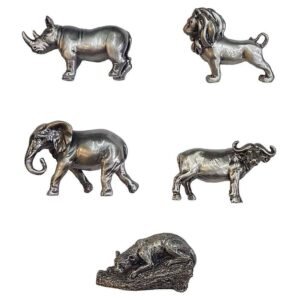 Big 5 African animals - Pewter Set