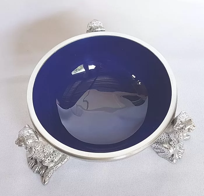 CHEETAH ROUND BOWL - BLUE - Image 2