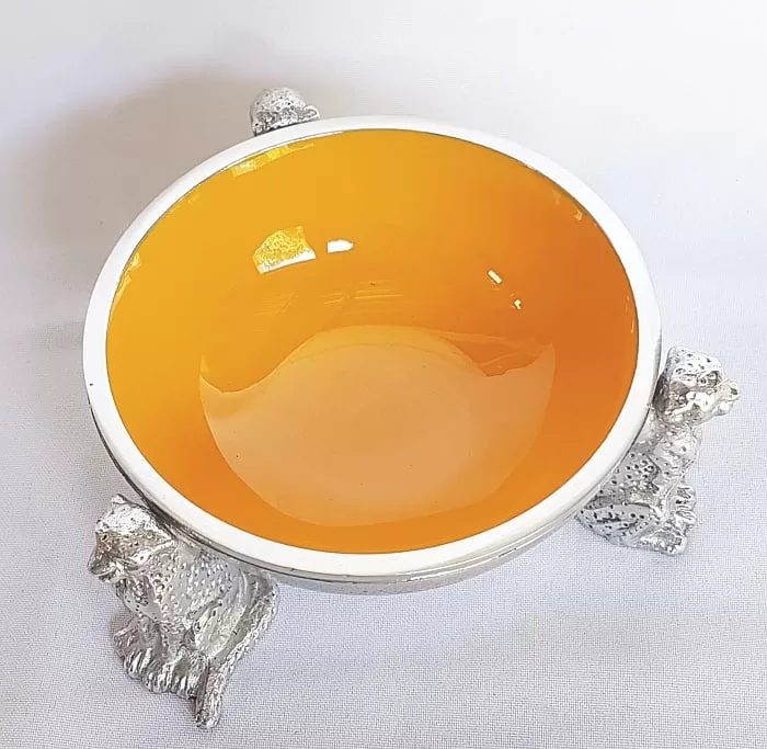 CHEETAH ROUND BOWL - OCHRE - Image 2