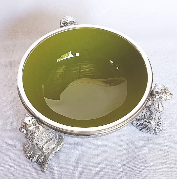 CHEETAH ROUND BOWL - OLIVE - Image 2