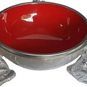 CHEETAH ROUND BOWL - RED