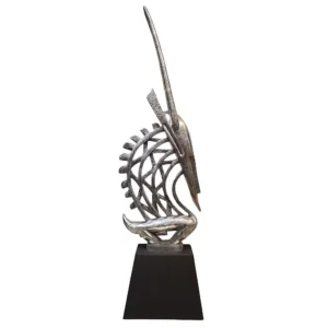 Chi Wara sculpture (antique silver finish