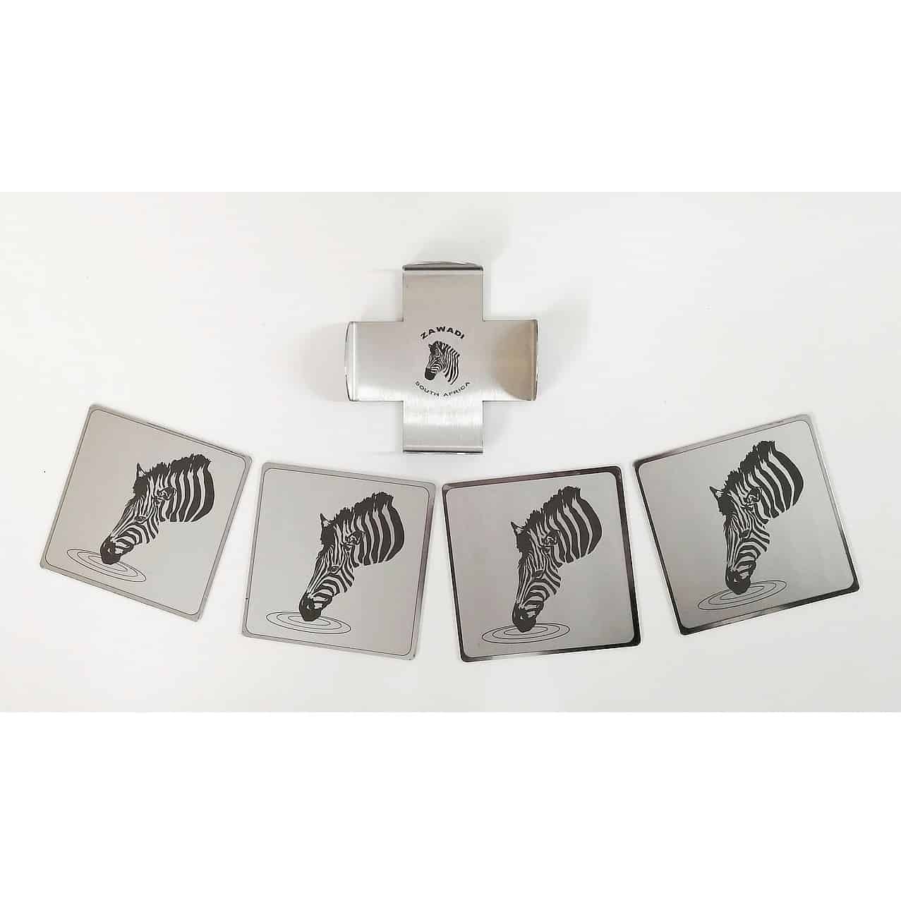 Coaster set of 4 - Zebra