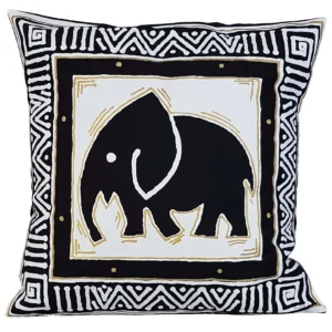 Cushion Cover - Elephant Black