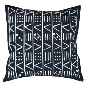 Cushion cover - black ethnic design