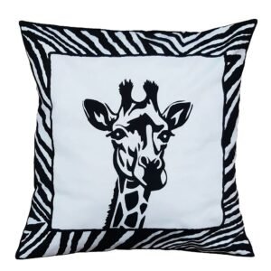 Cushion cover - giraffe white