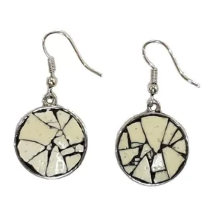 Earrings - ostrich eggshell