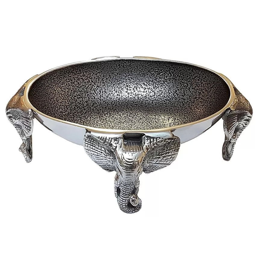 Elephant Oval Bowl - natural finish