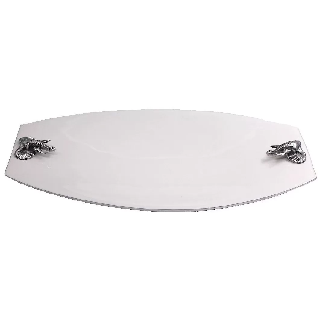 Elephant Platter - white