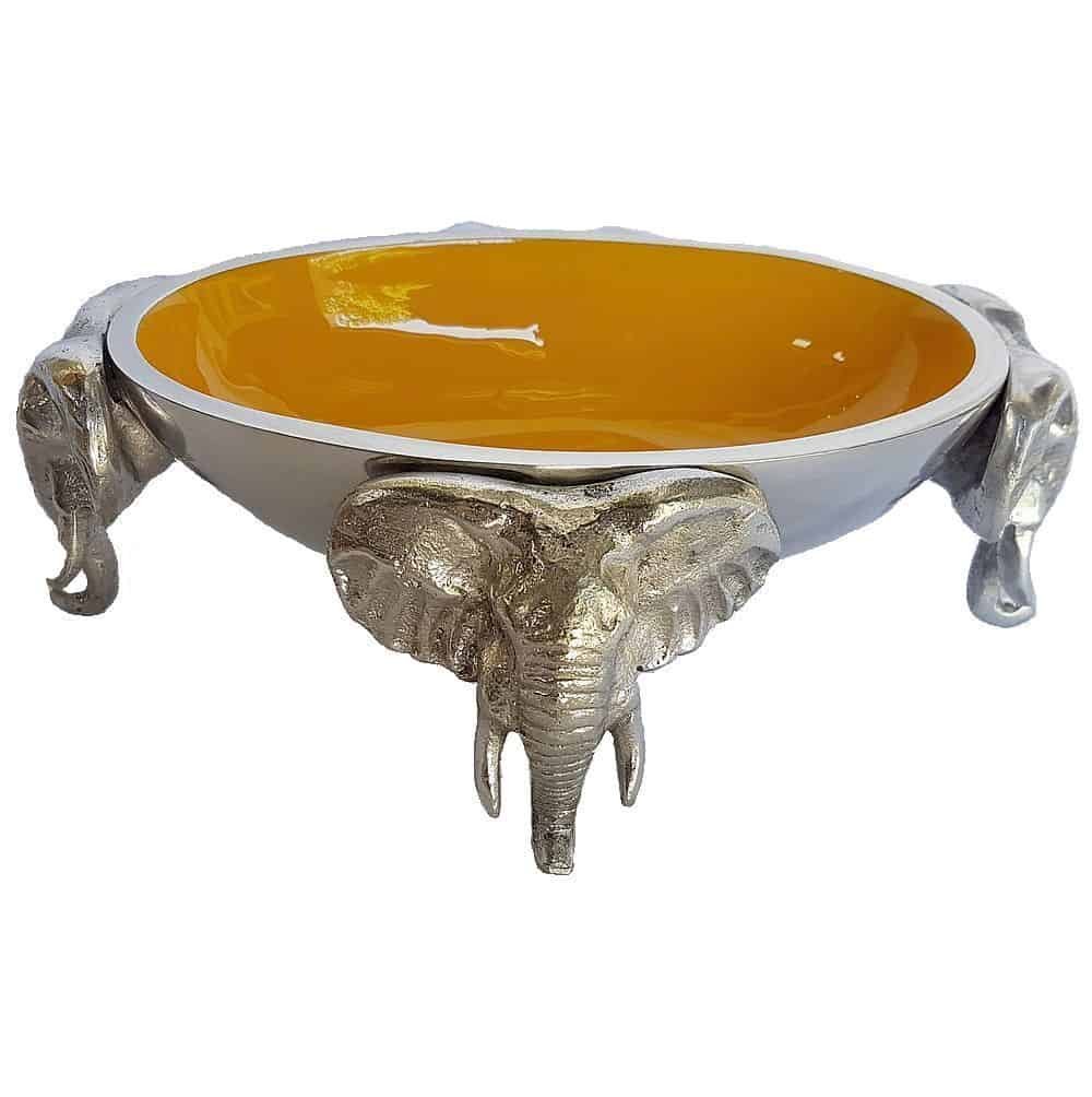 Elephant oval bowl - ochre