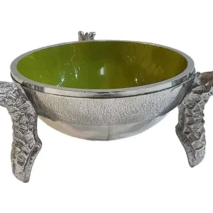 GIRAFFE ROUND BOWL - OLIVE