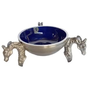 Giraffe round bowl - blue