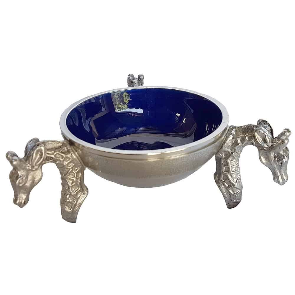 Giraffe round bowl - blue