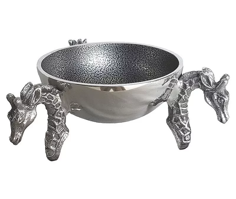 Giraffe round bowl - natural finish