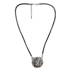 Kauchuk necklace - Zebra