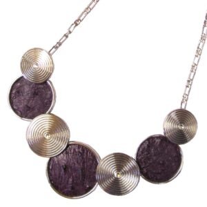 Ostrich necklace - African Violet