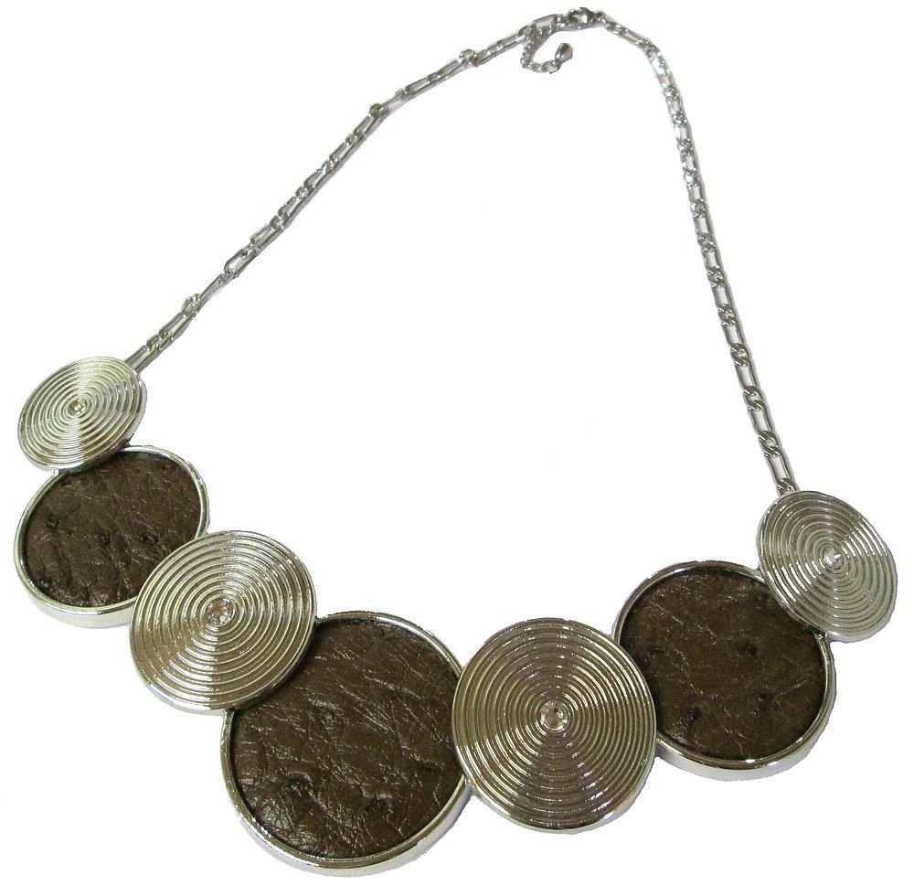 Ostrich necklace - Kango Tabac