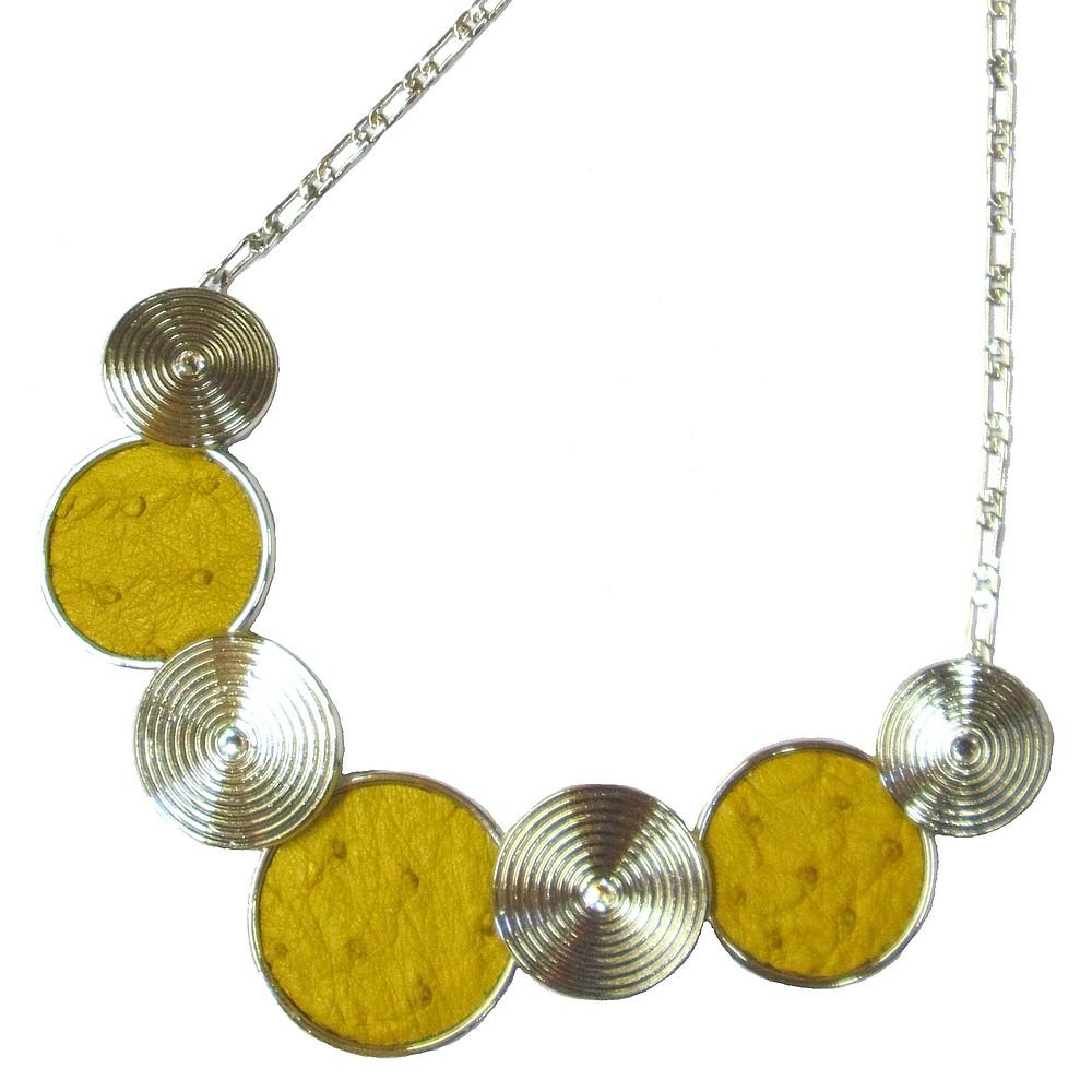 Ostrich necklace - Sun